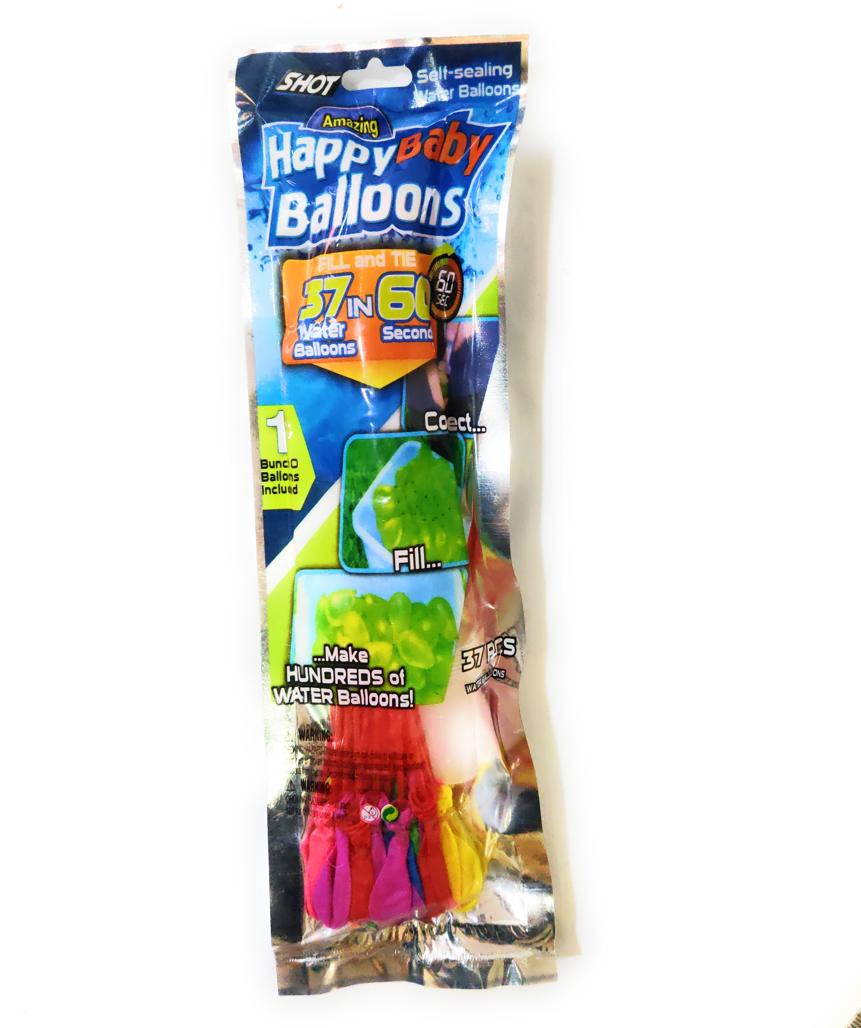 Self Sealing Water Balloons    (1 Bunch  of 37 pcs) Chinese