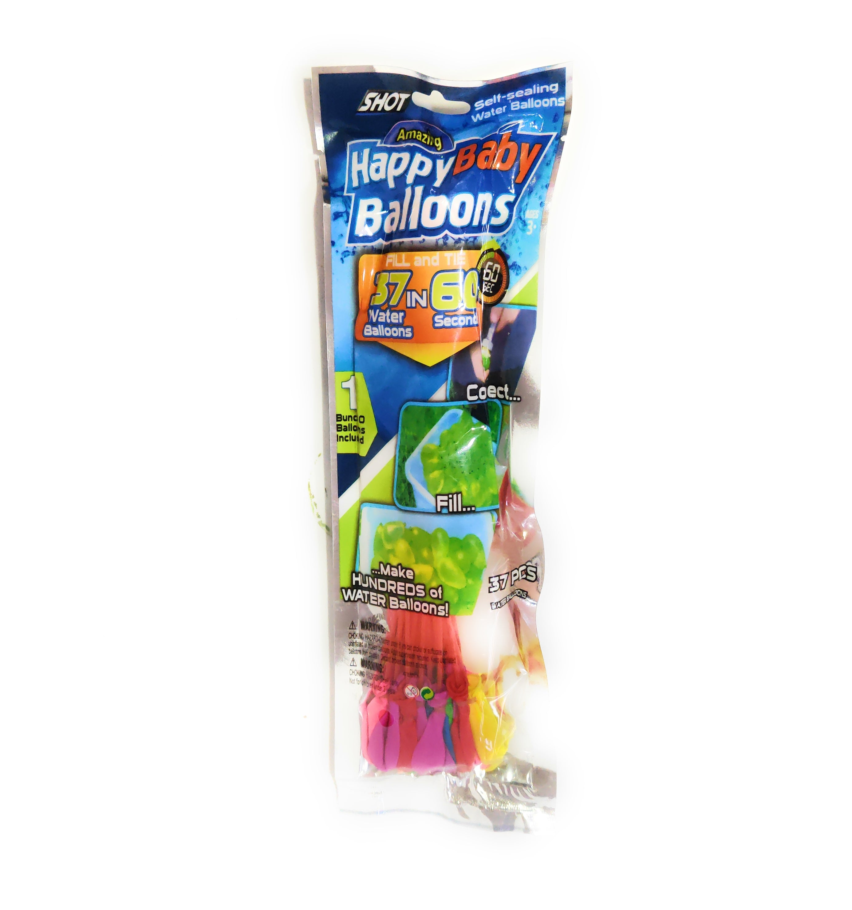 Self Sealing Water Balloons    (1 Bunch  of 37 pcs) Chinese