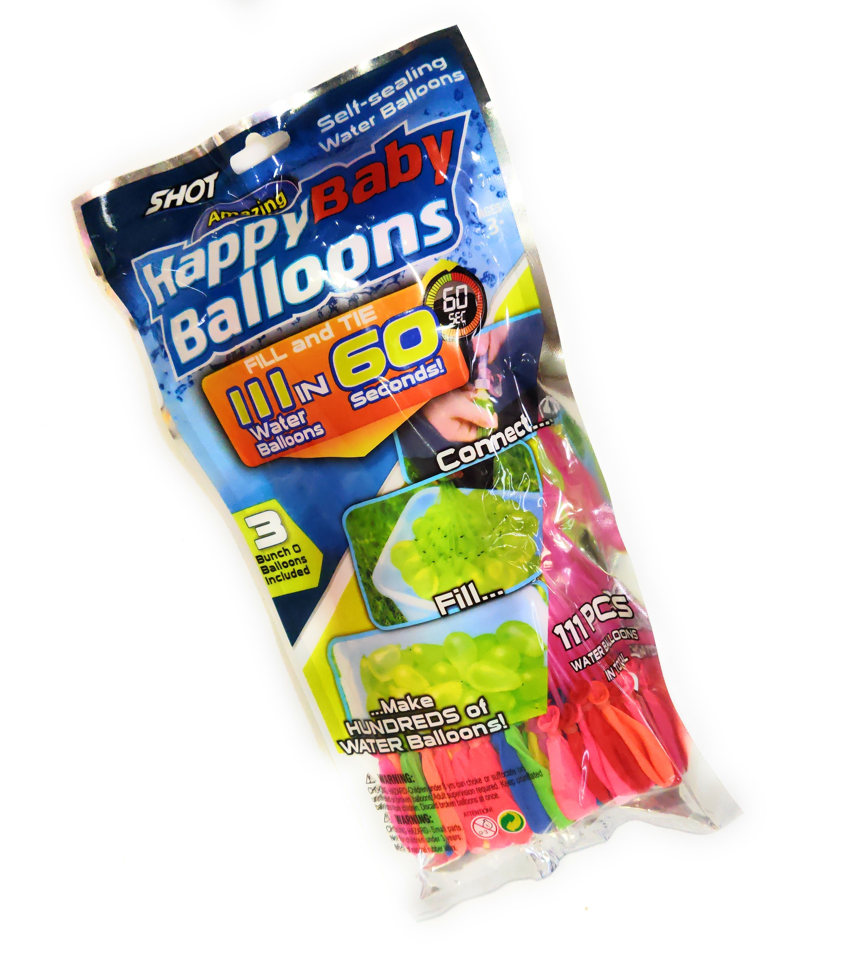 Self Sealing Water Balloons (3 Bunch  of 37pcs each)