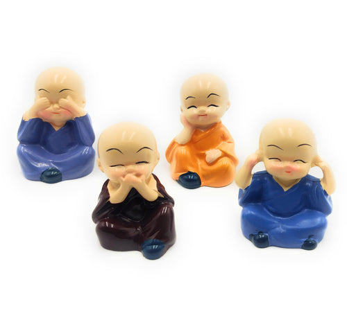 4 Monk Set in Box. Box Size 3x3x2.75 Inch VT17