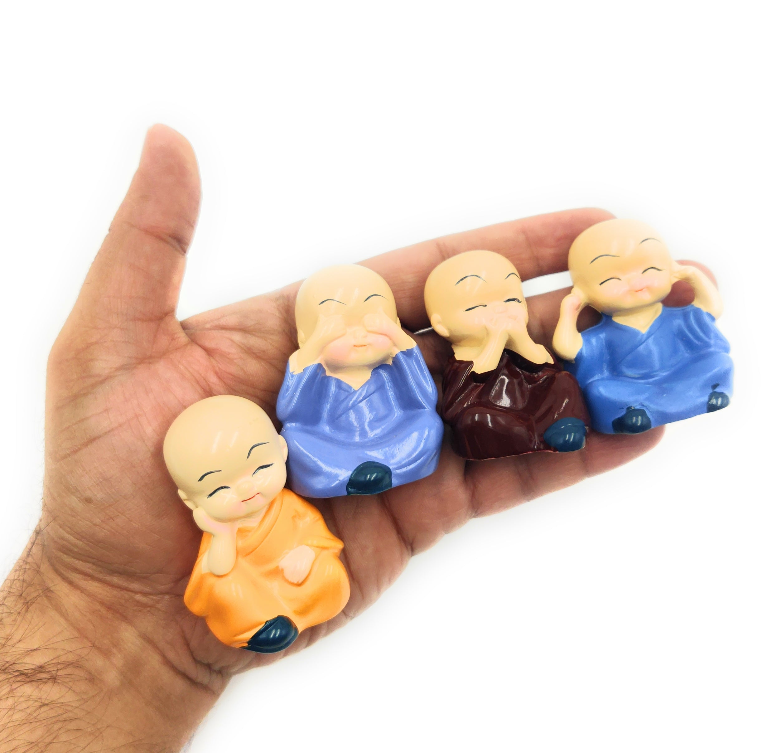 4 Monk Set in Box. Box Size 3x3x2.75 Inch VT17