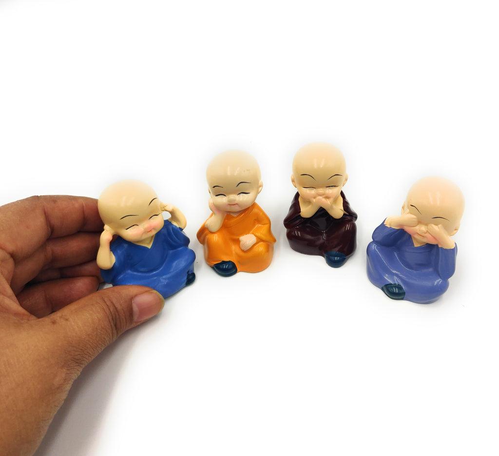 4 Monk Set in Box. Box Size 3x3x2.75 Inch VT17
