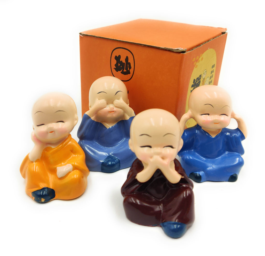 4 Monk Set in Box. Box Size 3x3x2.75 Inch VT17