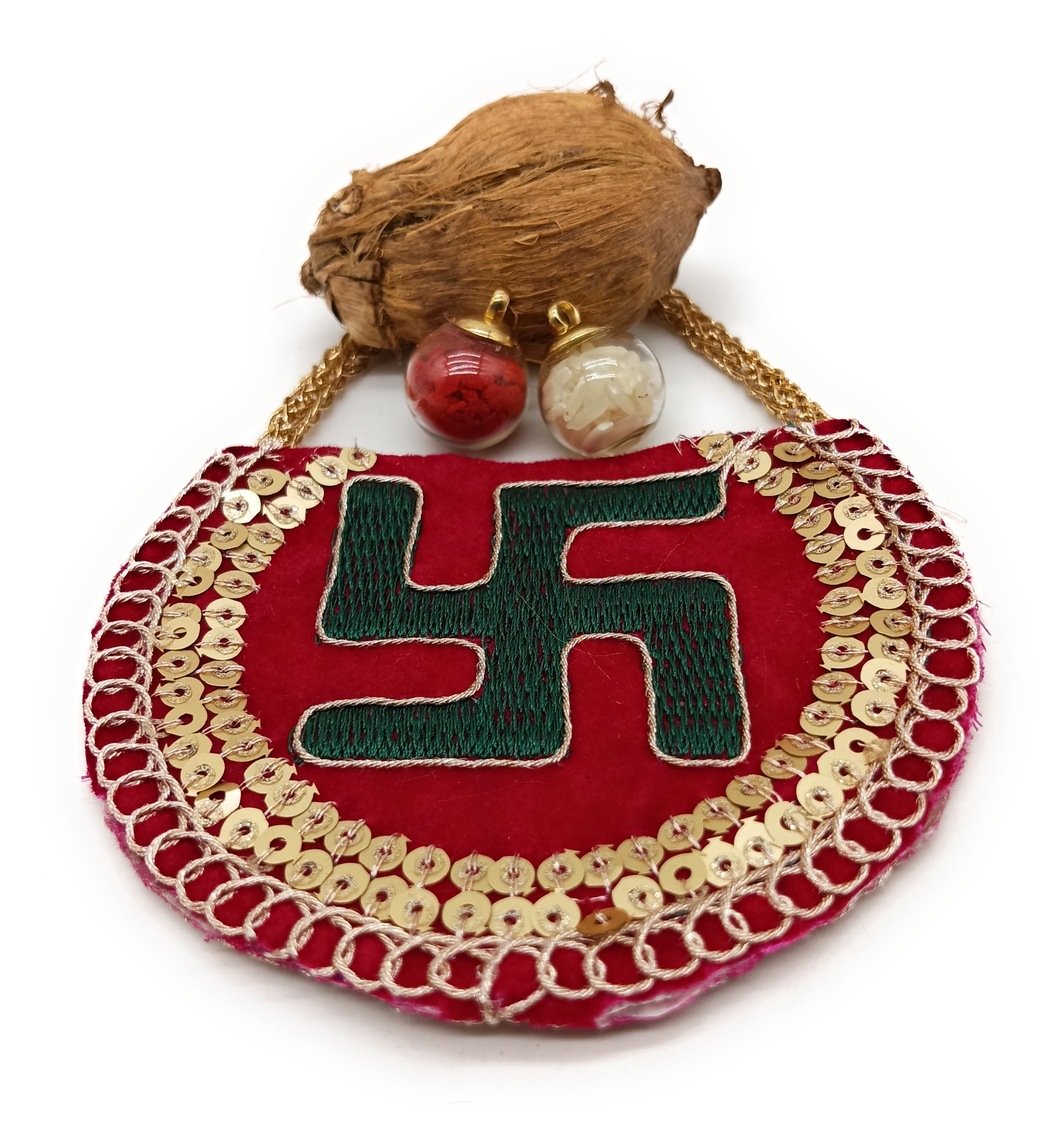 Roli Haldi Dome Bottle with Artificial mini coconut