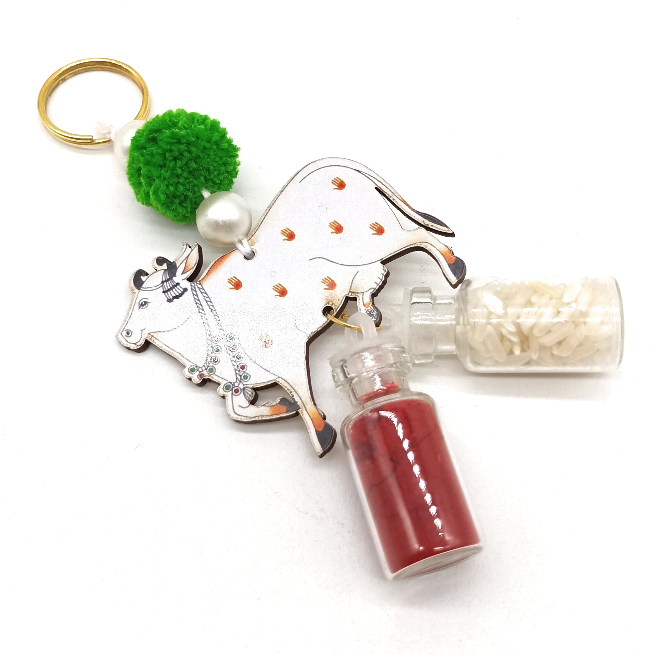 Roli Chawal 2ml Bottles with MDF Cow