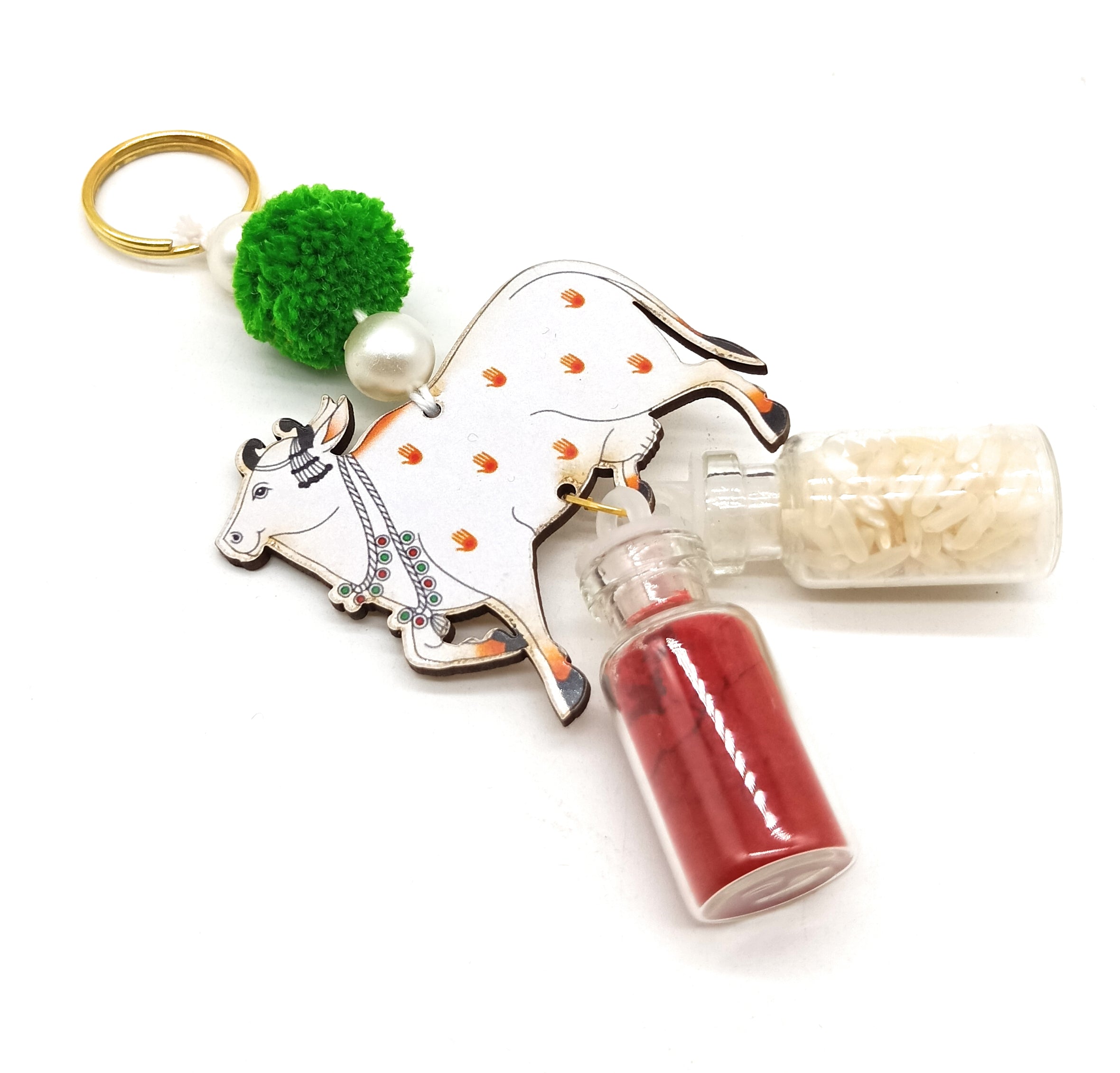 Roli Chawal 2ml Bottles with MDF Cow