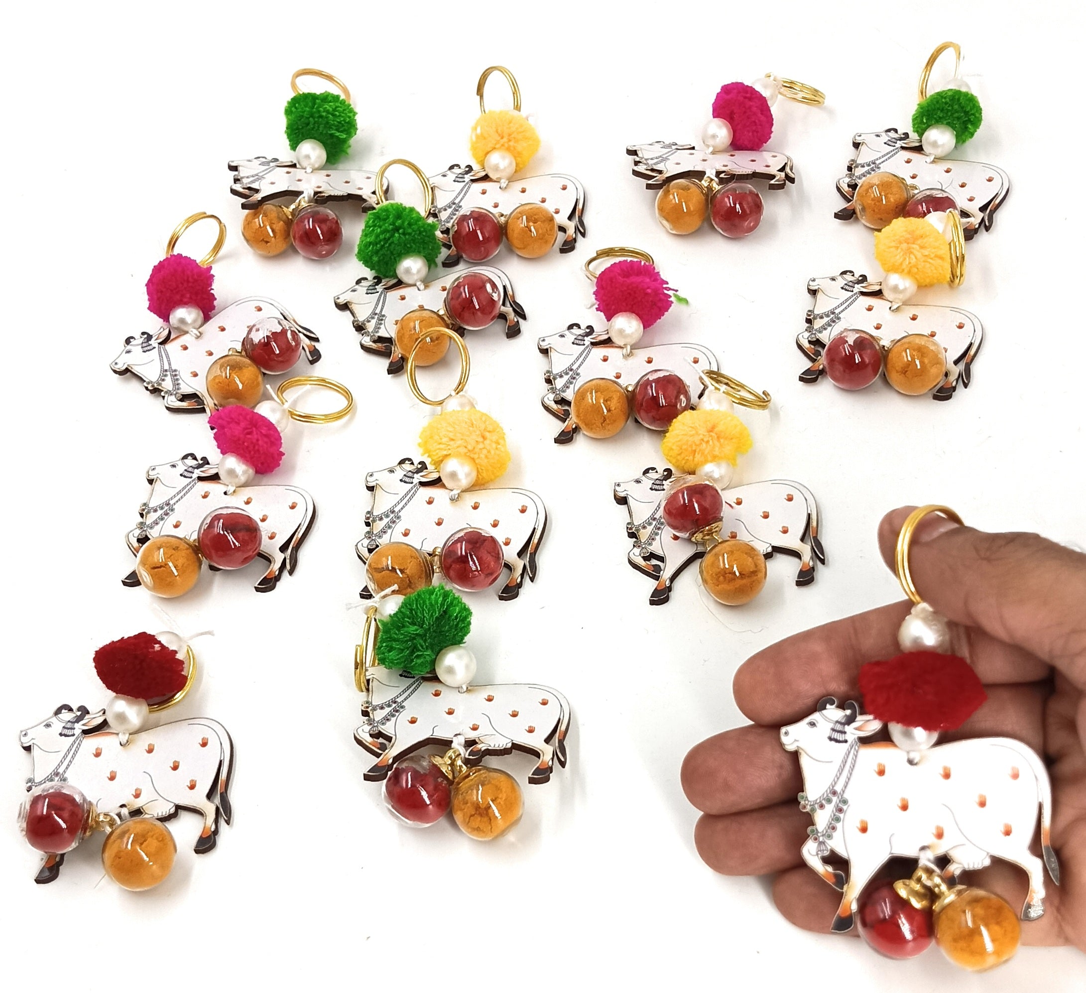 Haldi Roli Dome Bottles with MDF Cow