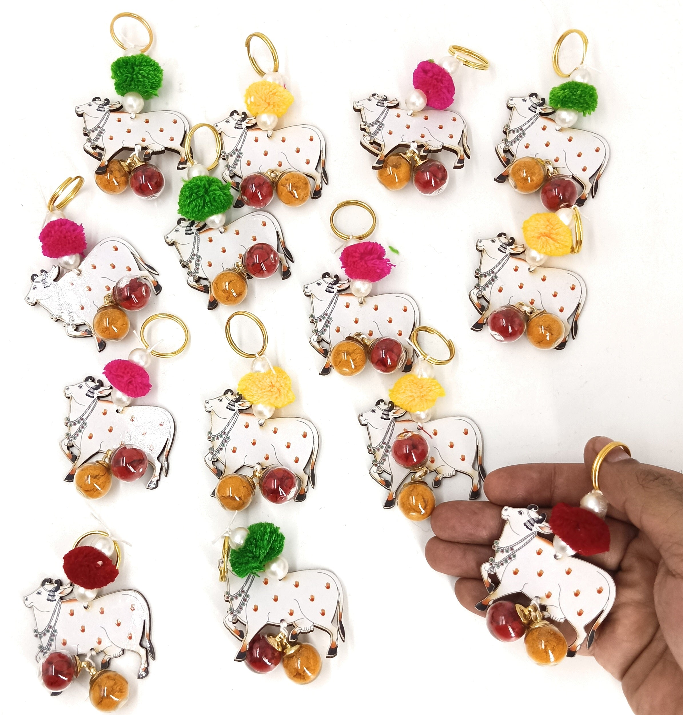 Haldi Roli Dome Bottles with MDF Cow