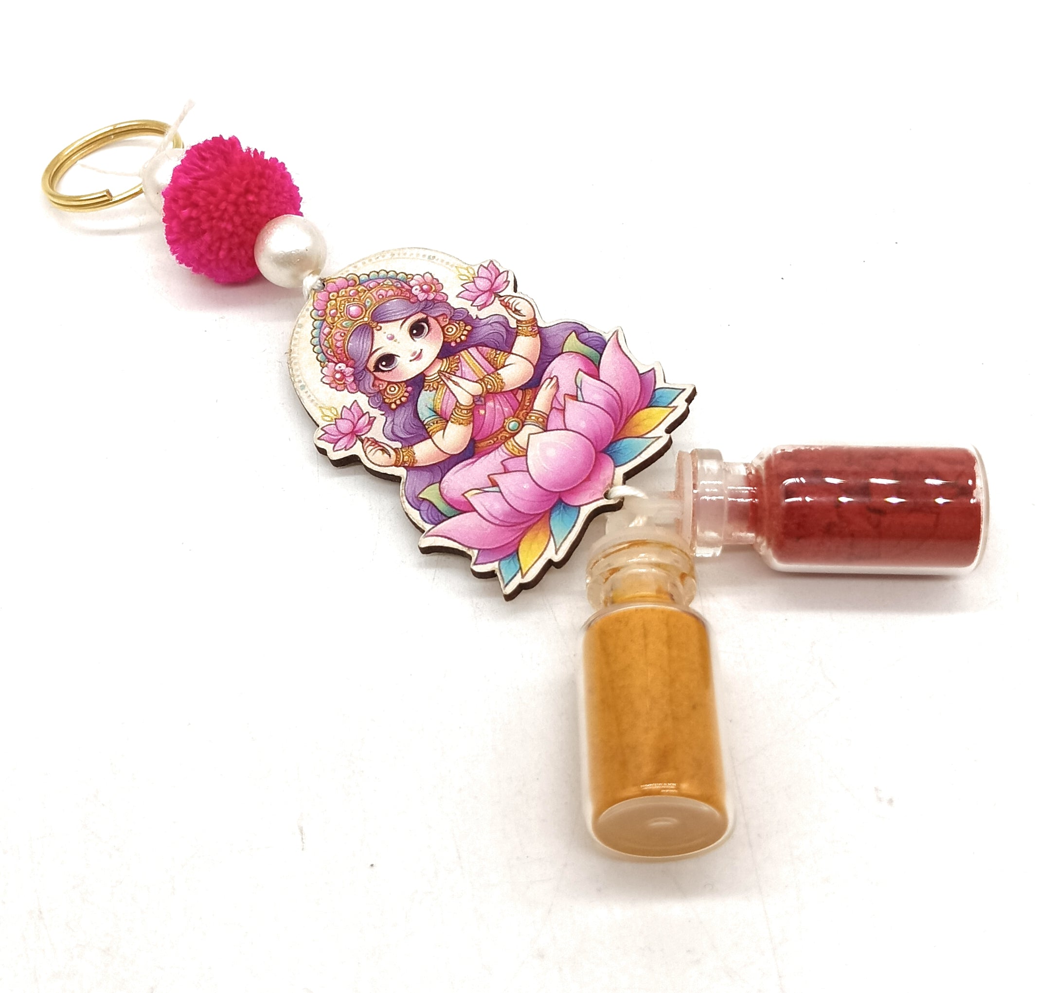 Haldi Roli 2ml Bottles with MDF Laxmi Ji