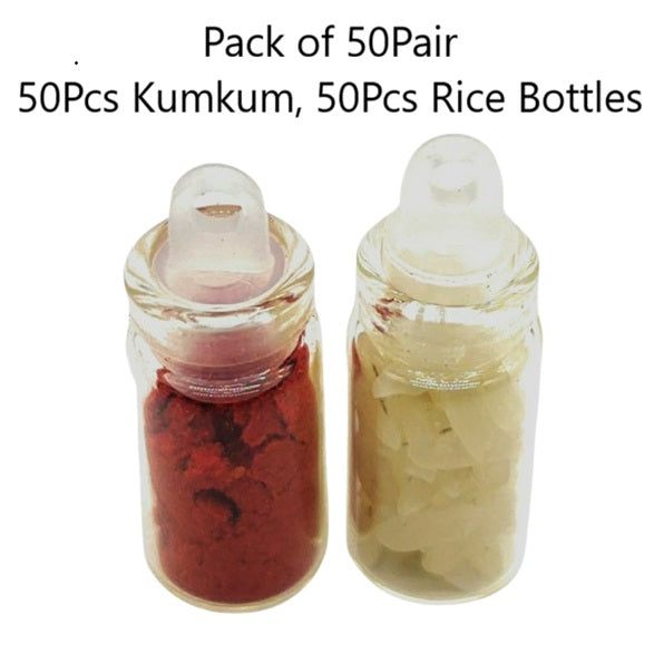 Roli Chawal Bottle Set (1ml imported) 3cm height P38