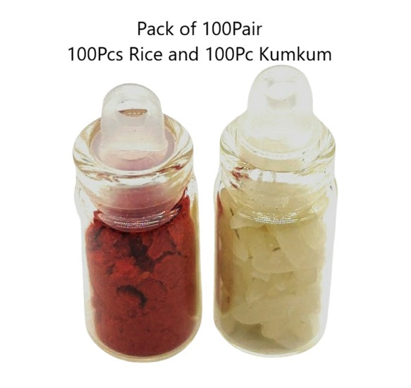 Roli Chawal Bottle Set (1ml imported) 3cm height P38