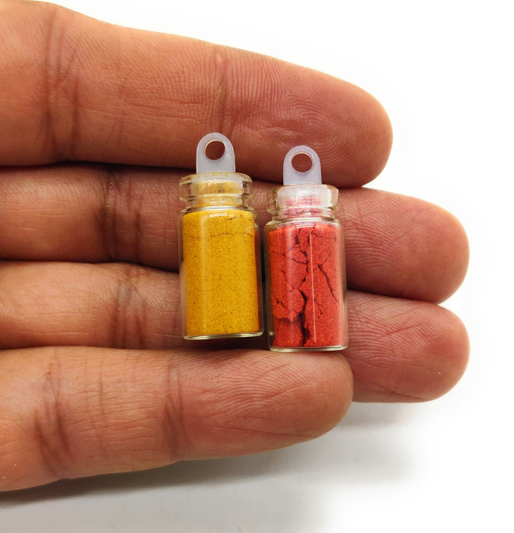 Haldi Roli Bottle Set (1ml imported) 3cm height P39