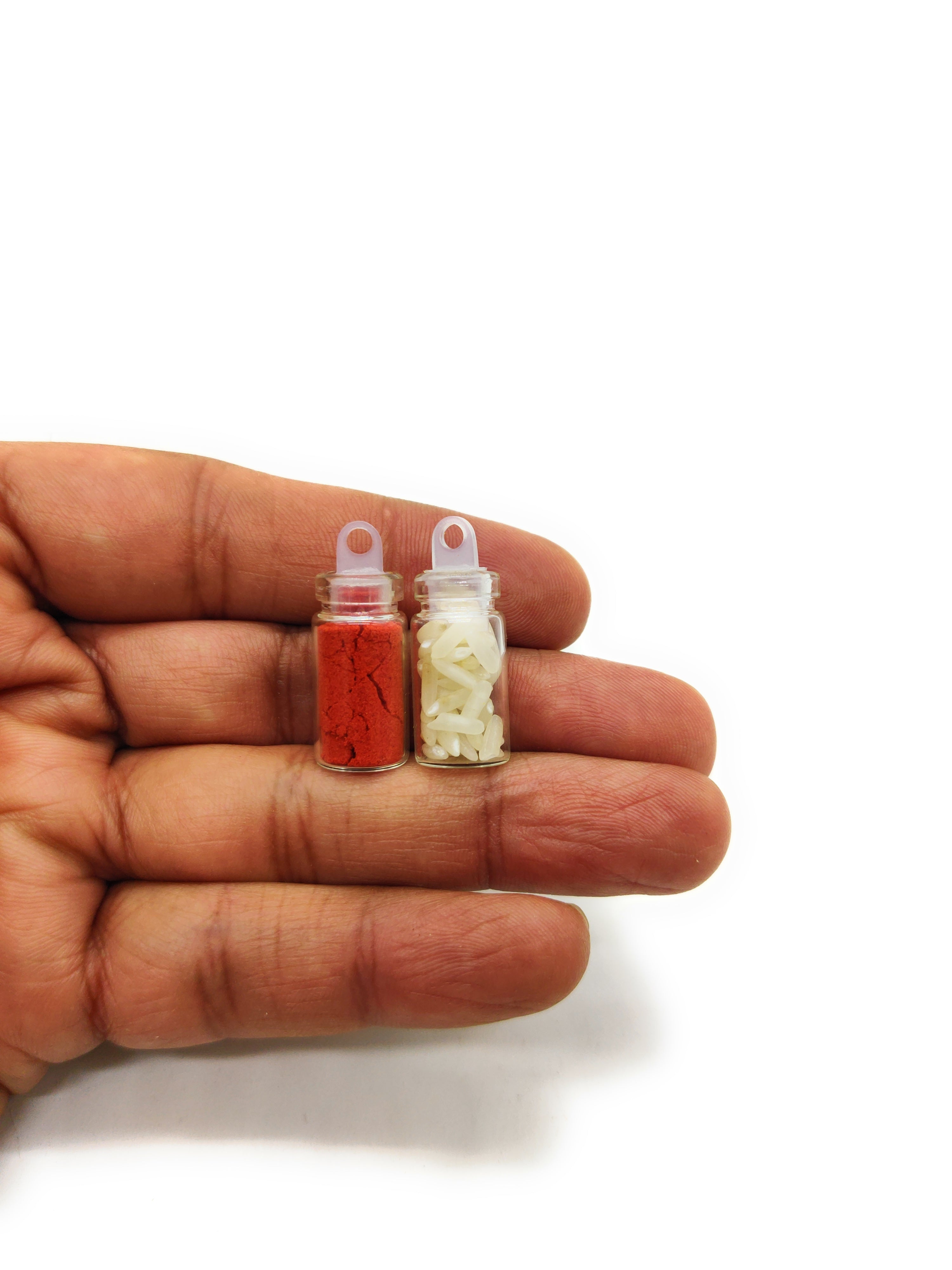 Roli Chawal Bottle Set (1ml imported) 3cm height P38