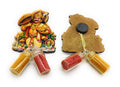 Haldi Roli 1ml mini Bottles with MDF Mahabali ji (2 Inch), with Fridge Magnet P53
