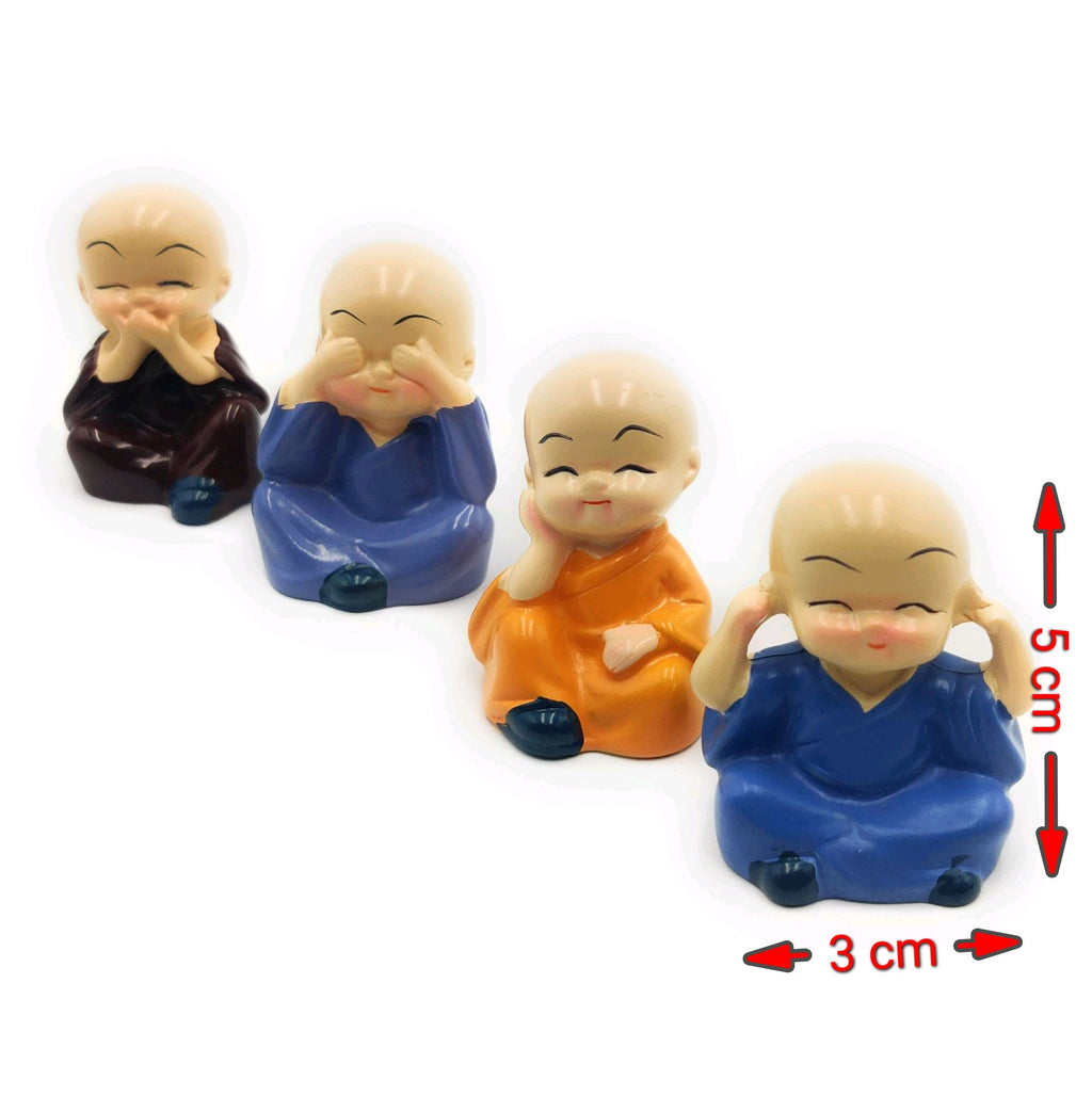 4 Monk Set in Box. Box Size 3x3x2.75 Inch VT17