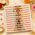 Set of 12 Different Rakhis in a card H12