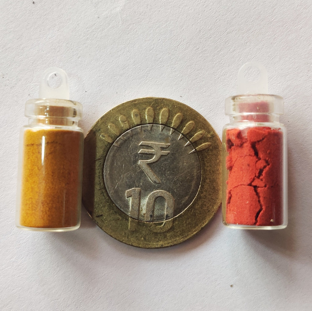 Haldi Roli Bottle Set (1ml imported) 3cm height P39