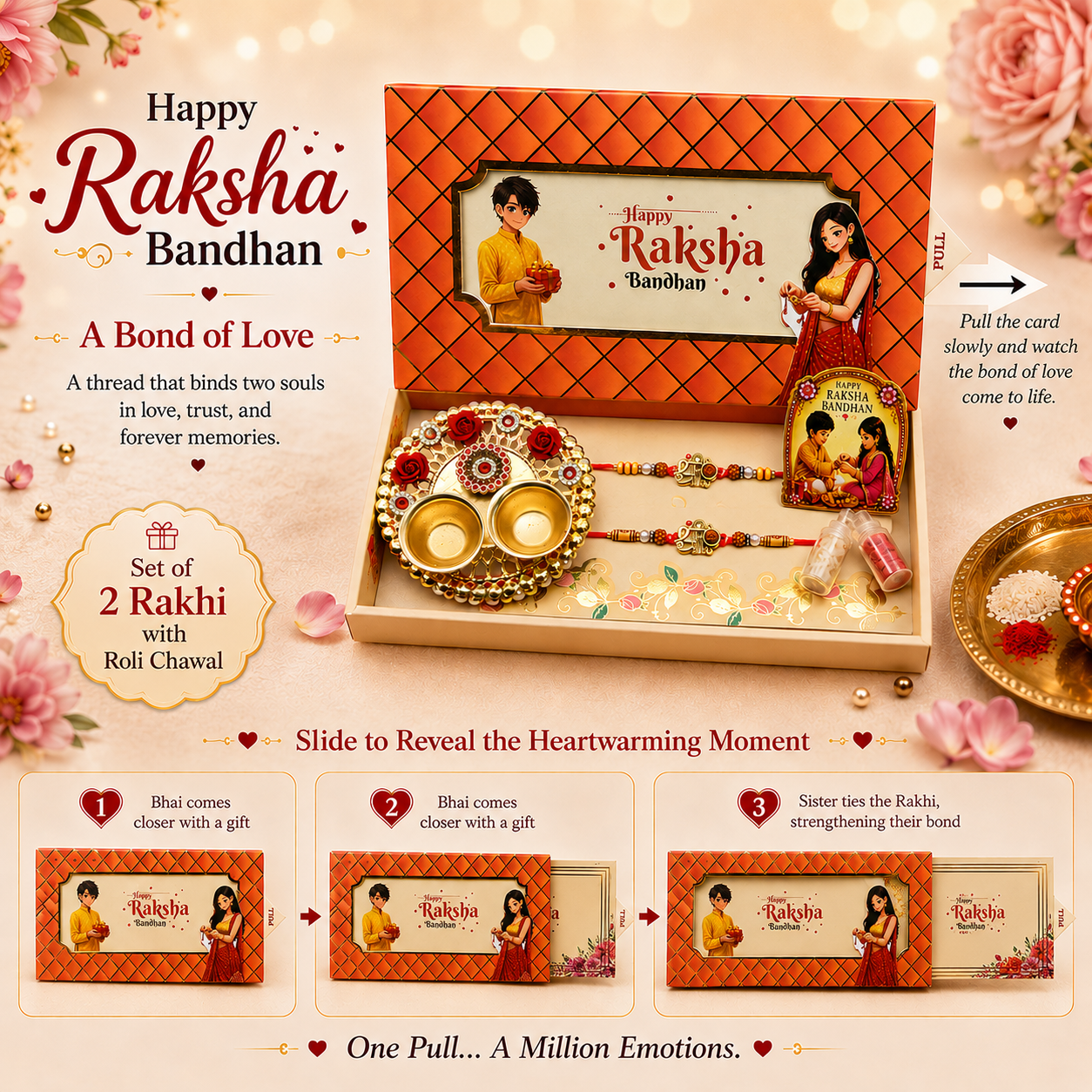 Hamper Rakhi B72-RAC007x2