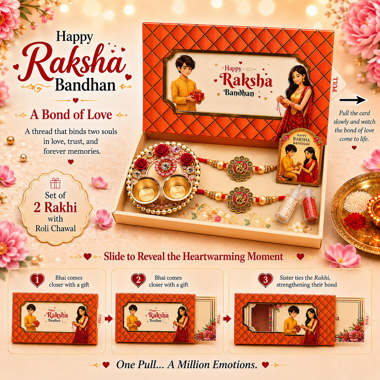 Hamper Rakhi B72-RAC008x2